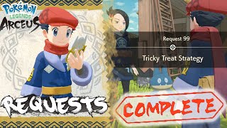 Pokemon Legends Arceus Request 99 Walkthrough "Tricky Treat Strategy" How To Unlock & Guide