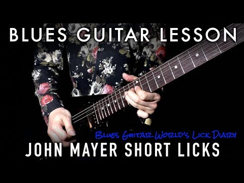 [TAB & SLOW] John Mayer Blues Licks in E - Blues Guitar Lesson | #216
