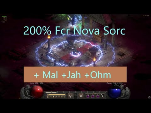 Cow Drop THE BEST RUNE! 200 Fcr Nova Sorc - Diablo 2 resurrected