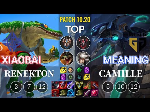 ES Xiaobai Renekton vs GEN Meaning Camille Top - KR Patch 10.20