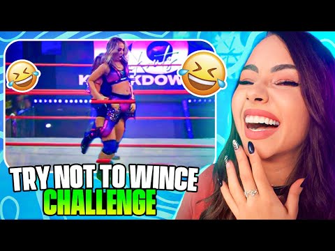 Girl watches Pro Wrestling - Hardcore Try not to Look Away  Wrestling Challenge!