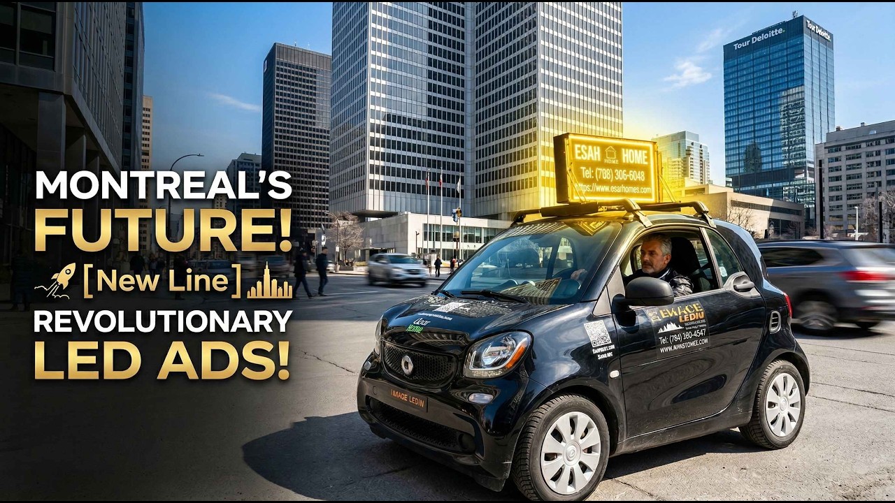 SMART LED car advertising video in Montreal
