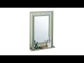 Miroir mural en bambou Vert - Bambou - Verre - 50 x 70 x 11 cm