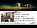 EMinar 1.22: Alan Jones - Publish or Perish: Strategies for Publishing in West Geoscience Literature