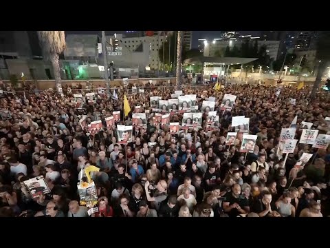 Video Thumbnail: Hostages' families, supporters rally in Tel Aviv | AFP
