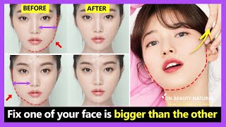 Just 1 step!! Get rid of fat on one side, uneven cheeks, uneven face shape, fix facial asymmetry.