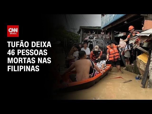 Filipinas: Com rajadas de até 180 km/h, tufão causa 46 mortes | CNN PRIME TIME
