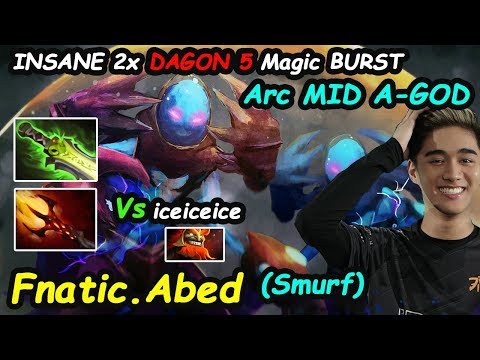 Fnatic Abed - [Arc Warden] MIDLANE Dagon Burst Build Insane Damage A-GOD dota 2 7.22 pro Gameplay