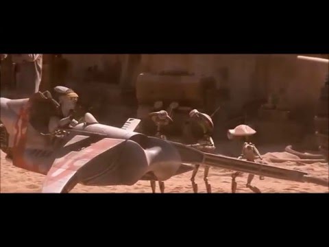 "Sucked into engine" scene from Star Wars The Phantom Menace (1999)
