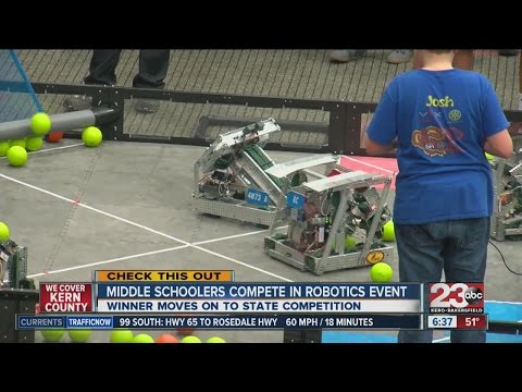 Middle schoolers compete in robotics event