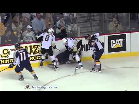 Deryk Engelland vs Kevin Klein Oct 21, 2010