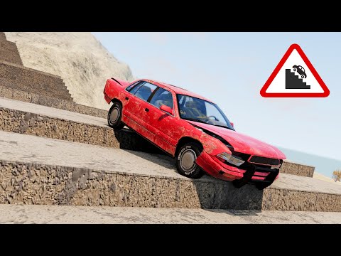 BeamNG Drive - Cars vs Stairs #20