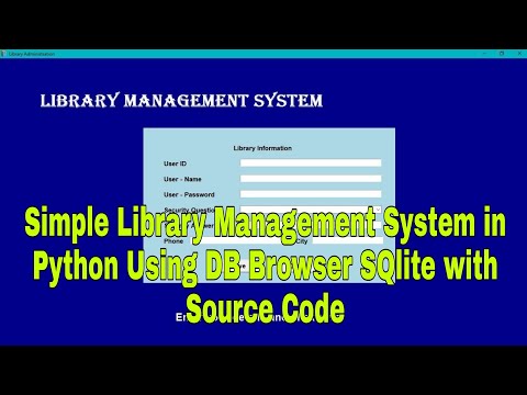 Simple Library Management System In Python Using Db Browser Sqlite With Source Code