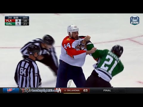 Erik Gudbranson vs Antoine Roussel Oct 24, 2015