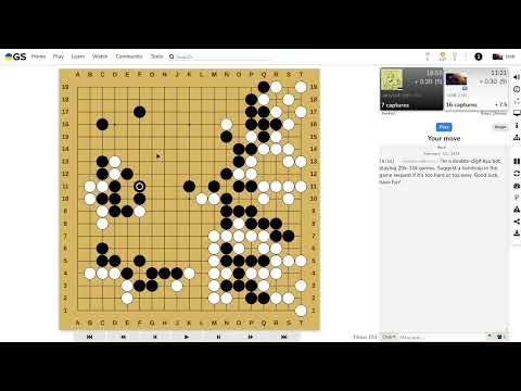 Road to 9 kyu at OGS: fighting amybot DDK with white stones