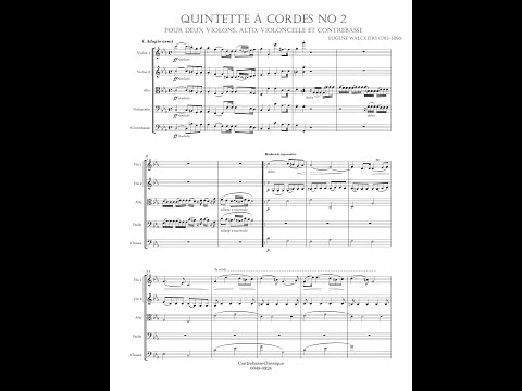 Eugène Walckiers – Quintette à cordes no 2 (2 violons, alto, violoncelle & contrebasse)