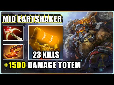 NEW META - Full Burst 100 to 0 One Shot Mid Earthshaker - Dota 2