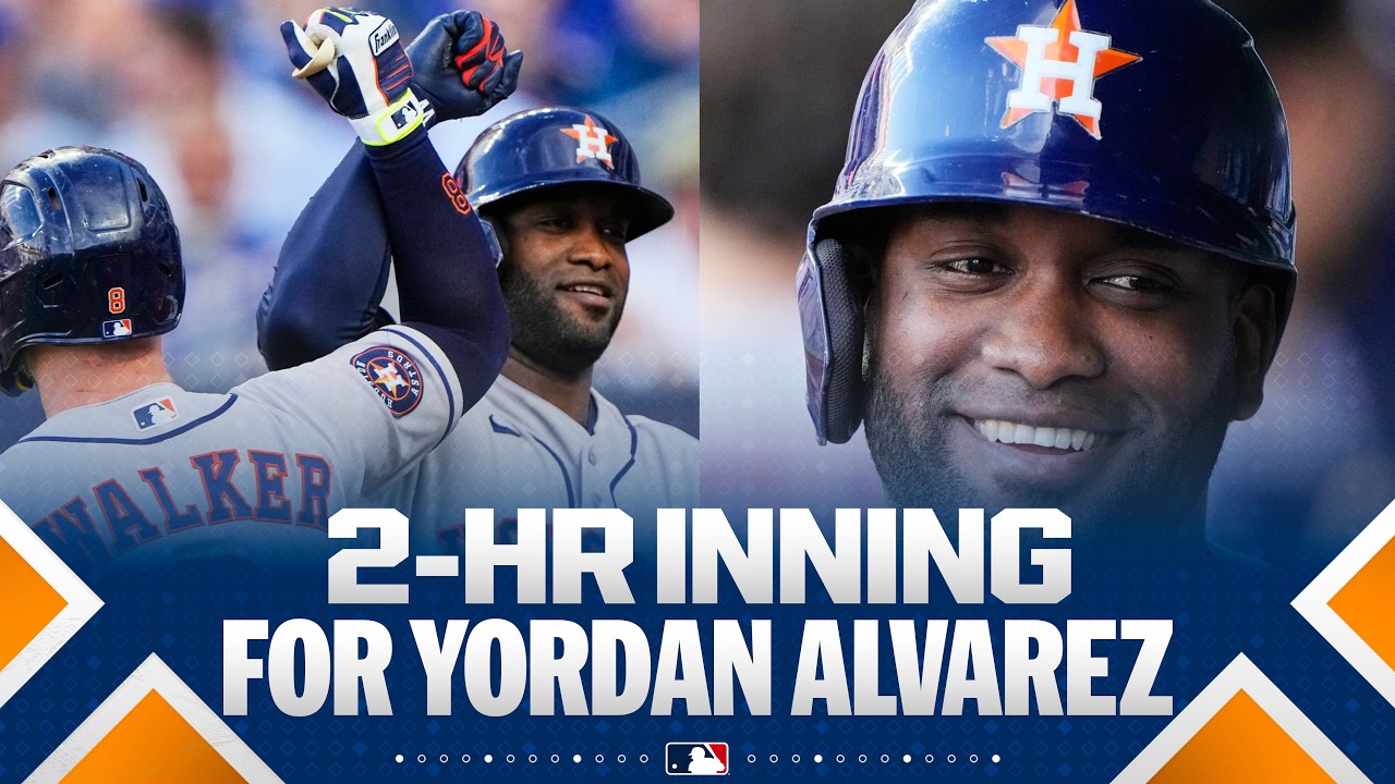 Yordan Alvarez homers TWICE in the SAME inning as part of the Astros' 9-run 1st inning 😮 (All runs)