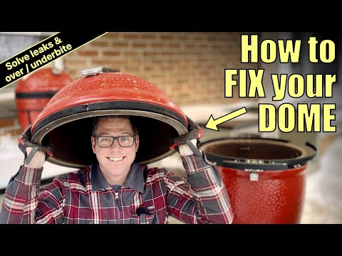 Kamado Joe Dome alignment 101... TRY THIS FIX for all band, hinge, latch or smoke leak issues!
