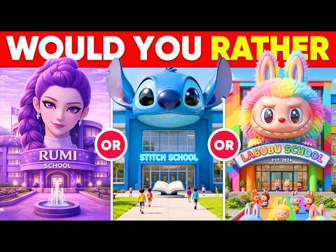 Would You Rather - Build Your Luxury Dream School 🏫💎🤑🌈 Titan Quiz