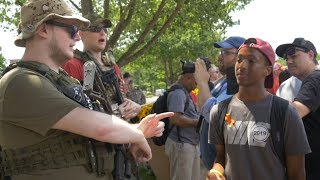 Activists from both sides of the gun debate control measures.