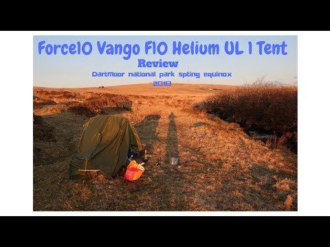 Force10 Vango F10 Helium UL 1 Tent review. Solo permitted Wild camping at Dartmoor national Park UK.