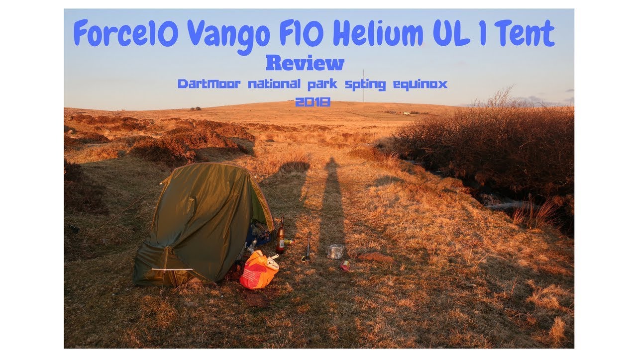 Force10 Vango F10 Helium UL 1 Tent review. Solo permitted Wild camping at Dartmoor national Park UK.