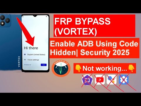 how to FRP (BYPASS) the Google lock on all VORTEX Phone Android 14 LATEST Patch Security!