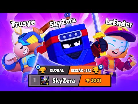 COMO PEGUEI 2000 TROFÉUS E ME TORNEI O TOP 1 BR COM ASH NO BRAWL STARS