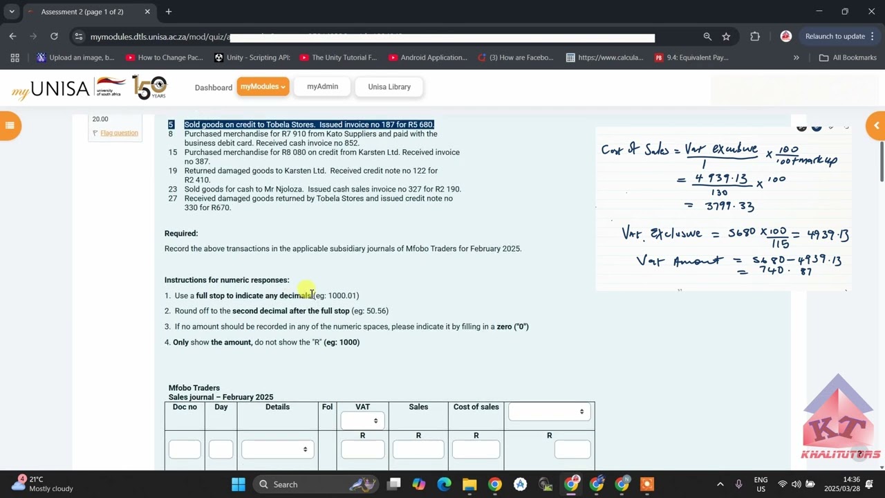 2025|S1|  FAC1501| ASSIGNMENT 2|