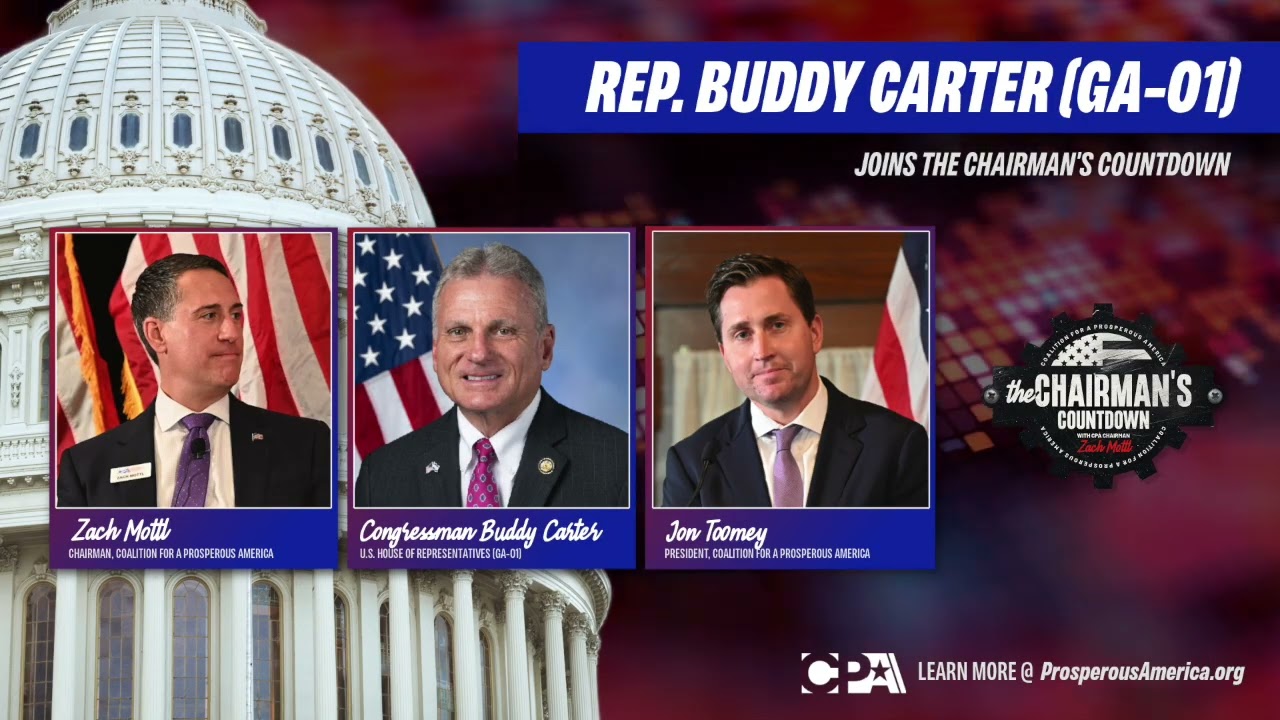 Chairman's Countdown: Rep. Buddy Carter (GA-01) on Reshoring America's Pharmaceutical Manufacturing