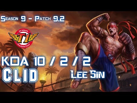 SKT Clid LEE SIN vs GRAVES Jungle - Patch 9.2 KR Ranked