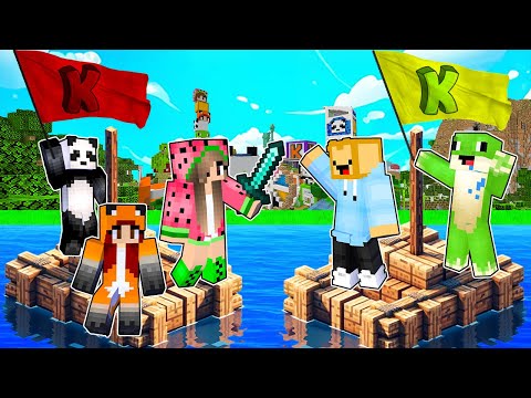 CAŁE KIDOWICE vs WALKA NA STATKI w Minecraft!