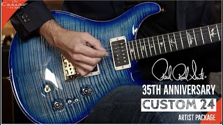 Video thumbnail for 2020 PRS 35th Anniversary Custom 24 Artist Package Faded Blue Burst by Casino Guitars