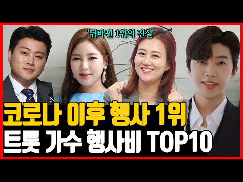 트롯 가수 실제 행사비 TOP10 전격공개 | 뒤바뀐 1위의 진실