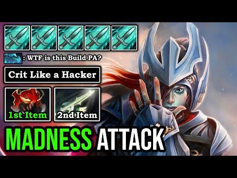 SUPER MAX SPEED First Item Madness PA 100% Unstoppable Crit Like a Hacker 8500 MMR DotA 2