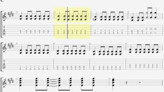 wanima TRACE ギター タブ譜 guitar TAB