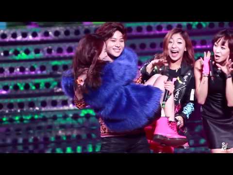 Taemin carried Krystal (bridal style) TaeStal