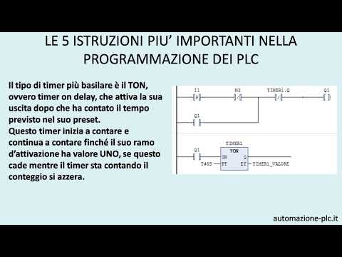 Le 5 istruzioni più importanti per programmare i PLC