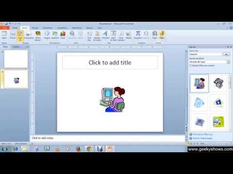 Microsoft PowerPoint 2010 Insert Clip Art and Picture