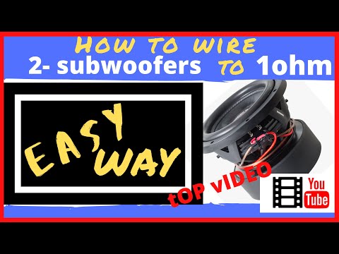 How to wire 2 subwoofers to 1 ohm, 2 dvc 4ohm subs to be specific