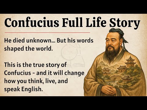 Confucius Full Life Story || Learn English Through Story Level 2 🔥 || Improve Your English Skills ✅