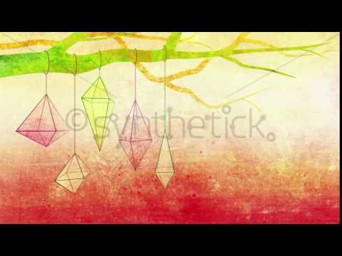 Stock video. Christmas geometric ornaments background loop. Light red version with copy space