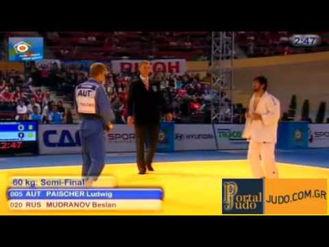European Judo Championship Vienna 2010 Semifinal -60kg Paischer (AUT)-Mudranov (RUS)