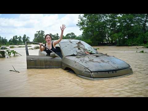 Full Video: Storm, Flood, and Death Just Inches Away — Her Emotional Battle to Bring the Car Back