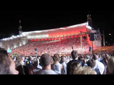 Ten Thousands Singing @ XXV Nationwide Latvian Song Festival at Riga Meeze Park