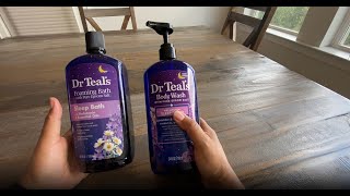 Dr. Teals Body Wash and Foaming Bath Sleep Blend Comparison Review