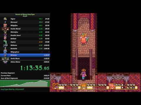 Secret of Mana trick/glitch - Climb the Fire Palace ramp with one controller ~UPDATED~