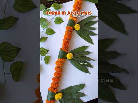 Make this Toran in just 2 mins😱||#toranmaking #flowertoran #toranmakingideas #doortoran #diwali