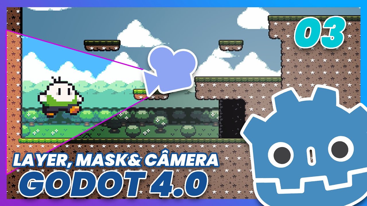 Ep03 - Camadas, Máscaras e Câmera na GODOT 4.0 - Criando um Jogo de Plataforma 2D